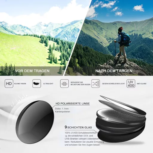 Polarizované športové okuliare suoso pre mužov a ženy - bicyklovanie, lyžovanie, rybolov UV400