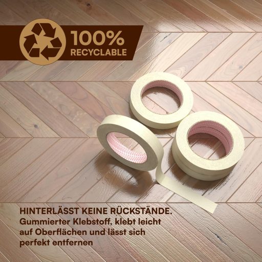 DNK TRADE 19mm x 50m Festő Papír Maszkoló Szalag 16 Tekercs Festéshez