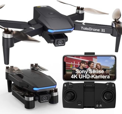 Toladrone TD31GPS 4K Dron s GPS Navigáciou - 5G WiFi FPV Živý Prenos, Bezkomutátorový Motor, Automatický Návrat, Funkcia Sledovania, Pre Začiatočníkov a H