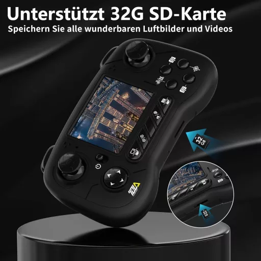 Toladrone TD31LCD Drón Beépített LCD Kijelzős Távirányítóval - Kefenélküli Motorral, Állítható Kamerával, Valós Idejű Képátvitellel, Kezdőkn