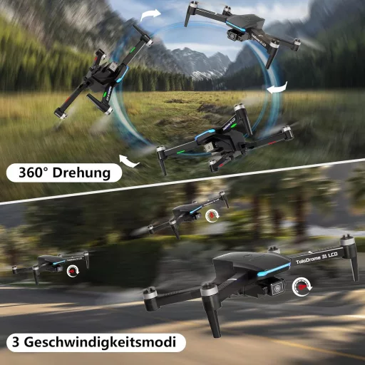 Toladrone TD31LCD Drón Beépített LCD Kijelzős Távirányítóval - Kefenélküli Motorral, Állítható Kamerával, Valós Idejű Képátvitellel, Kezdőkn