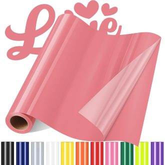   Sgooyir Korall Vinil za prijenos topline 30,5 x 183 cm - Termo naljepnica za majice, torbe, kape - Kreativna baza za hobi dekoracije