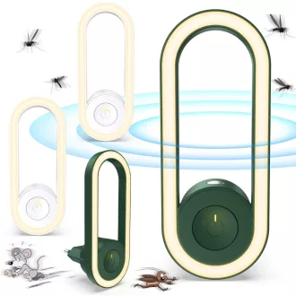   Aparat cu ultrasunete pentru alungarea insectelor Tiptop Home, 4 bucăți, împotriva țânțarilor, șoarecilor, păianjenilor și gândacilor, electric, cu conectare la priză