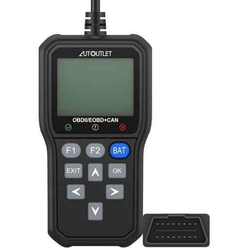 AUTOUTLET OBD2 Diagnosztikai Eszköz Színes Kijelzővel, QR Kód Olvasás és Akkuteszt Funkcióval