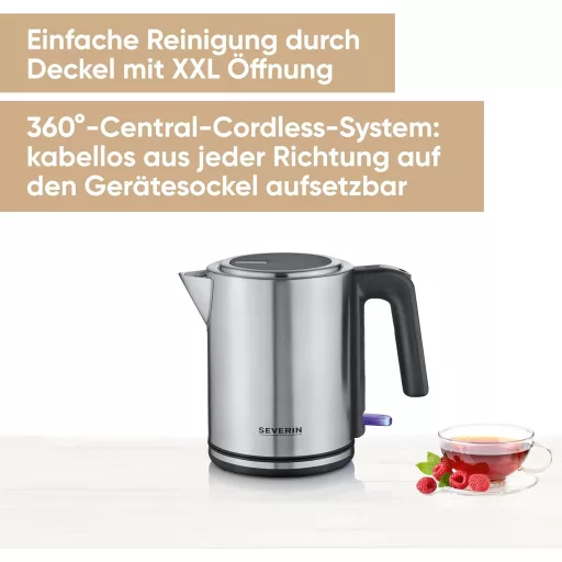 SEVERIN WK 3489 1L Elektromos Vízforraló Víztartály Indikátorral és Antikalk Szűrővel