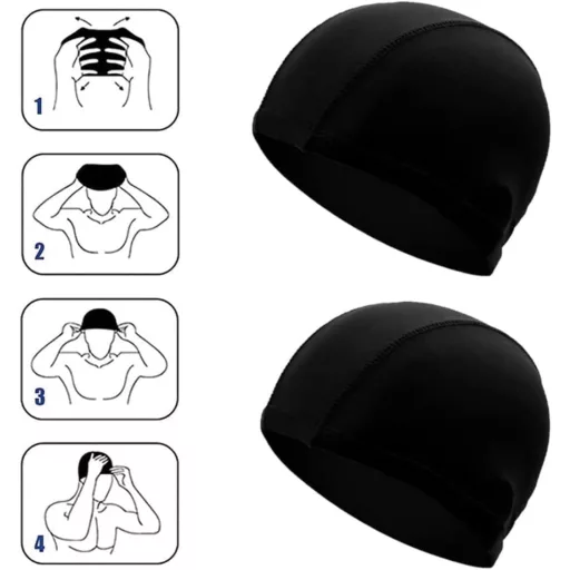 Cerioll Úszósapka Spandex Rugalmas Uniszex 2db Kényelmes Nylon