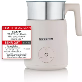   Severin SM 3589 elektromos tejhabosító rozsdamentes edénnyel, hideg-meleg funkcióval