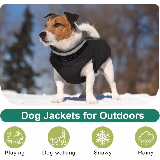 JULY'S SONG Pasja jakna s podstavom od flisa, odjeća za pse bez rukava s reflektirajućom trakom za zimu i jesen