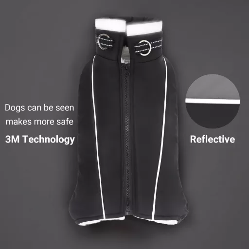 JULY'S SONG Kutyakabát Fleece Béléssel, Ujjatlan Kutyaruha Tükrözőcsíkkal Téli Őszi Használatra
