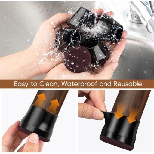 BAIPOK Szögletes Szilikon Széklábvédő 16 db, Parkettavédelem 29-37 mm