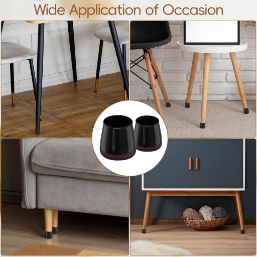 BAIPOK Szögletes Szilikon Széklábvédő 16 db, Parkettavédelem 29-37 mm