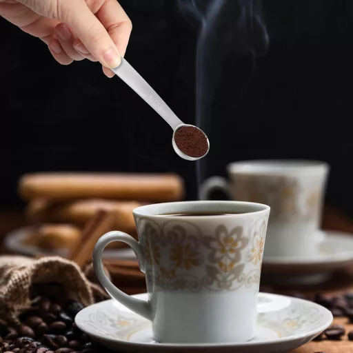 Lusofie 2 db rozsdamentes mérőkanál 5ml konyhai adagolókanál függesztővel
