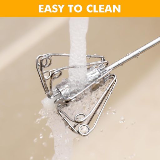 Kssvzz Félautomata Habverő 26 cm - Rozsdamentes Acél Konyhai Kézi Mixer Tojásszétválasztóval, Elektromosság Nélküli Sütés-Főzés Segéd, Mosog