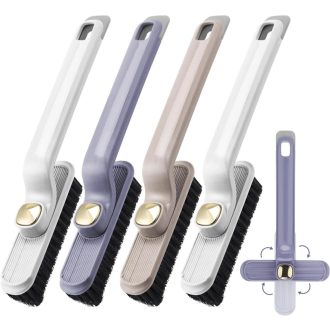   Kssvzz 4-dielna 360° otočná súprava kefiek na škáry - čistiaca kefka so silnými štetinami do kúpeľne, kuchyne, WC, na obklady