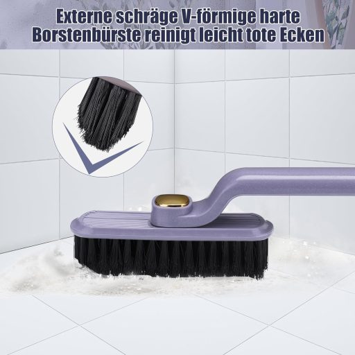 Kssvzz 4 részes 360° forgó fugakefe készlet - erős sörtés tisztítókefe fürdőszobához, konyhához, WC-hez, csempéhez