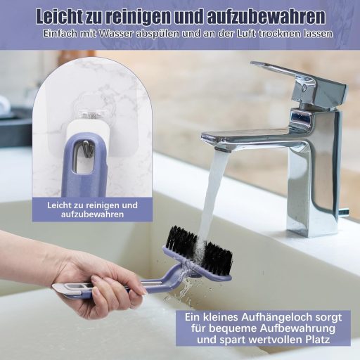 Kssvzz 4-dielna 360° otočná súprava kefiek na škáry - čistiaca kefka so silnými štetinami do kúpeľne, kuchyne, WC, na obklady