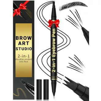   Microblading Szemöldök Ceruza 2in1 Fekete - Precíz Mikro Villás Applikátor