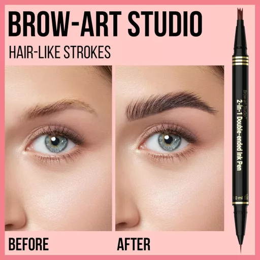 Microblading Szemöldök Ceruza 2in1 Fekete - Precíz Mikro Villás Applikátor