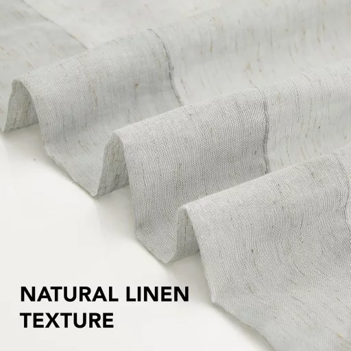 Deconovo Perdele Voile Textură In 280x140cm Gri Cu Inele 2 buc