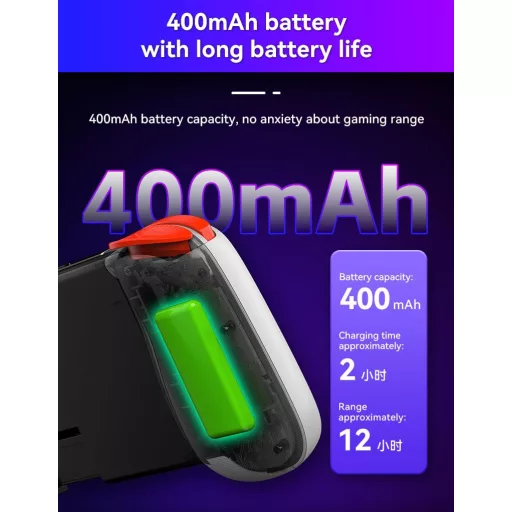 Megadream Wireless Bluetooth Gamepad iPhone Android iOS Switch PC PS játékhoz fehér