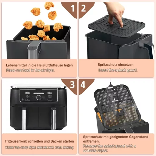 BYKITCHEN Ninja AF400EU AF451EU Foodi Max olajfröccsenés védő 2db szett