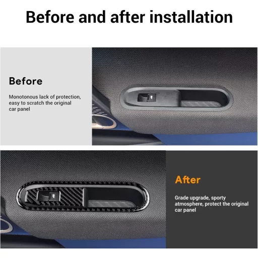 Kryt spínača sťahovania okien z uhlíkových vlákien pre KUNGKIC MINI Cooper J01 EV E SE 2024