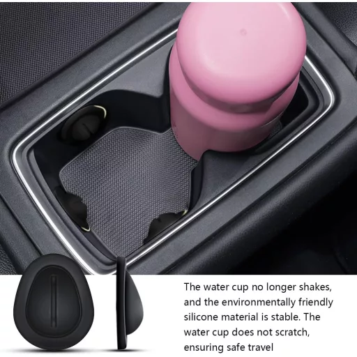 Adunsiaoto silikónová vložka do držiaka na poháre do auta, súprava 3 ks