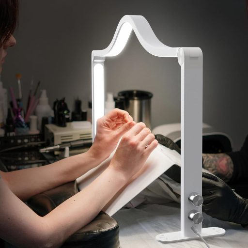 LAMPĂ LED MÂNĂ LUNĂ Semilună 48W - Pliabilă 80x55cm, Iluminare de Birou pentru Saloane de Înfrumusețare, Intensitate Luminoasă Reglabilă, 3000-6000K