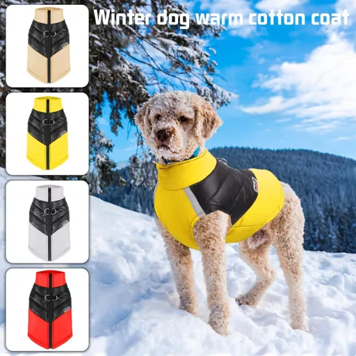 YOUYIKE Haină impermeabilă pentru câini cu benzi reflectorizante, XL, galbenă, pentru plimbări nocturne