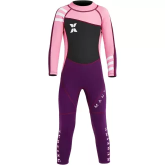   Costum de scafandru pentru copii X-mAnTA - Neopren de 2,5 mm grosime, cu mânecă lungă, termoizolant, costum de baie pentru băieți și fete, pentru apă rece, înot, surfing.