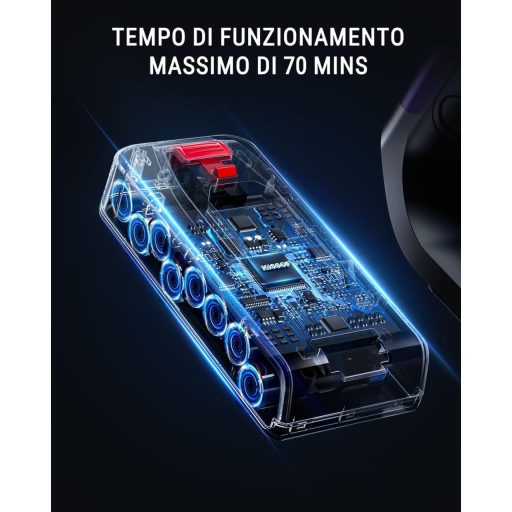 Kissof T17 Vezeték Nélküli Porszívó, 45000Pa Szívóerő, 550W Motor, 70 Perces Üzemidő, HEPA Szűrő, 1.6L Portartály, Arany