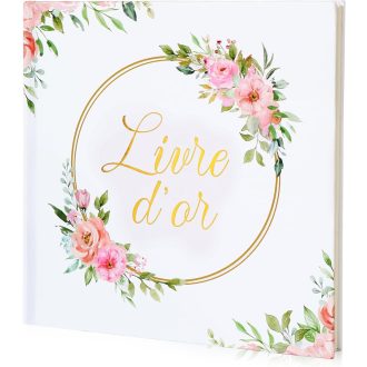   BOFUNX Vendégkönyv Esküvőre Keresztelőre Születésnapra 60 Oldal