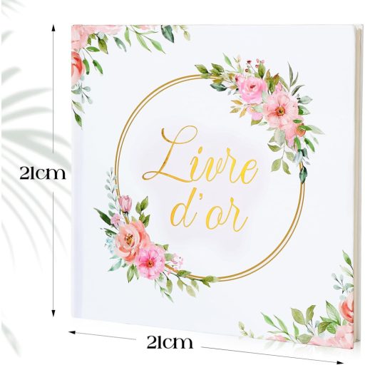 BOFUNX Vendégkönyv Esküvőre Keresztelőre Születésnapra 60 Oldal