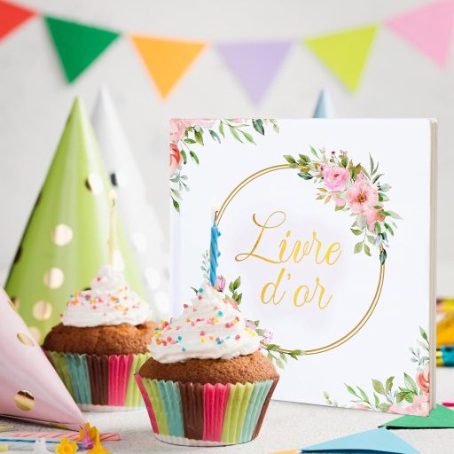 BOFUNX Vendégkönyv Esküvőre Keresztelőre Születésnapra 60 Oldal