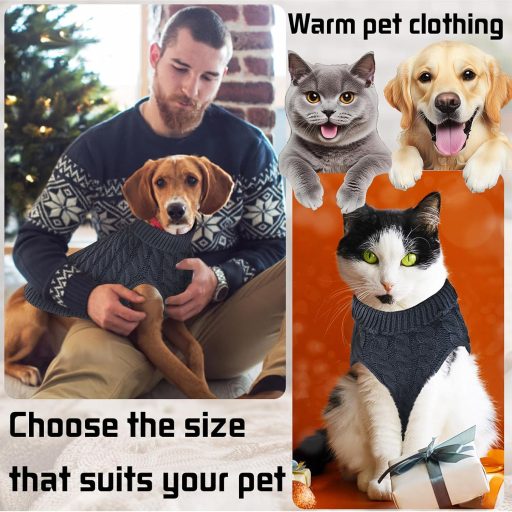 YOUYIKE Vízálló Kutya Kabát - Meleg Téli Kutyaruha Kistestű és Közepes Kutyáknak, Szürke Színben, M-es Méret