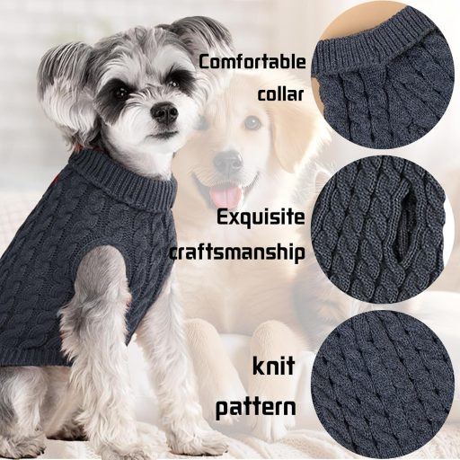 YOUYIKE Haină Impermeabilă pentru Câini - Haine Călduroase de Iarnă pentru Câini de Talie Mică și Medie, Culoare Gri, Mărimea M