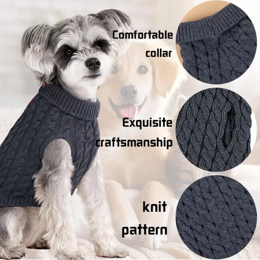 YOUYIKE Haină de câine impermeabilă de iarnă, călduroasă, haine pentru câini mici, medii, gri, XL