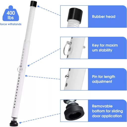 DAKEPOLE 120 cm Șină Fereastră Bară Siguranță Protecție Ușă Glisantă Alb