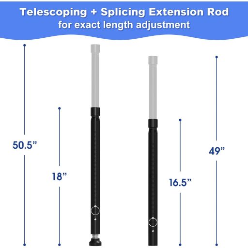 DAKEPOLE 120 cm Bezpečnostná mreža na okno, bezpečnostná tyč proti vlámaniu, čierna, 25 mm