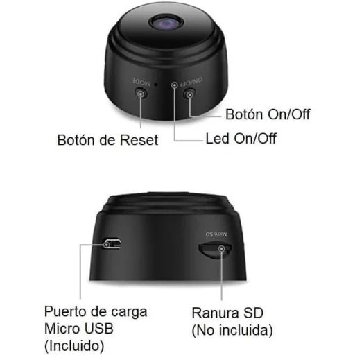 Mini Cameră de Securitate WiFi BootyBay - Supraveghere Ascunsă pentru Mașină, Casă și Birou