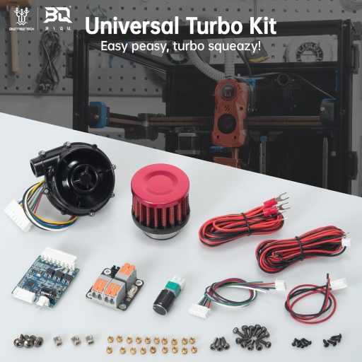 BIGTREETECH Kit Turbo Universal 24V Ventilator Centrifugal Metalic - WS7040 BLDC 6.5 kpa, cu Controller și Filtru de Aer pentru Imprimante 3D