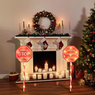   HELESIN Karácsonyi Cukorbot Kültéri Napelemes LED Világítás 2db Vízálló