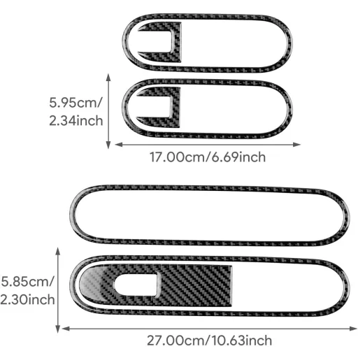 KUNGKIC MINI U25 Countryman nálepka z uhlíkových vlákien na kryt vnútorného spínača dverí