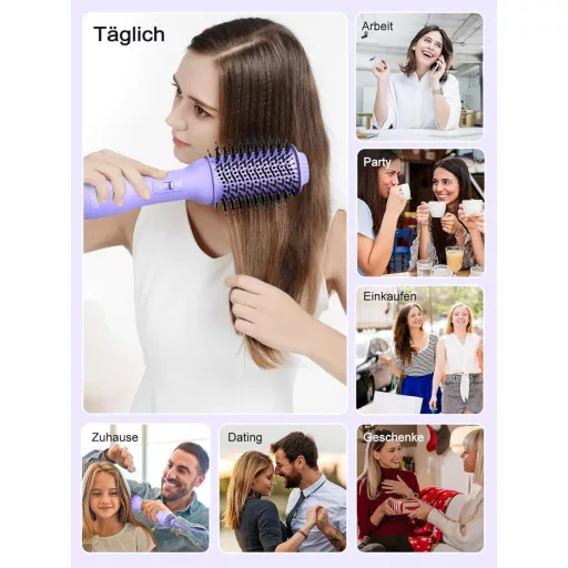 LANDOT 3 az 1-ben Hajszárító Kefe Ionos Technológiával Frizz Ellen