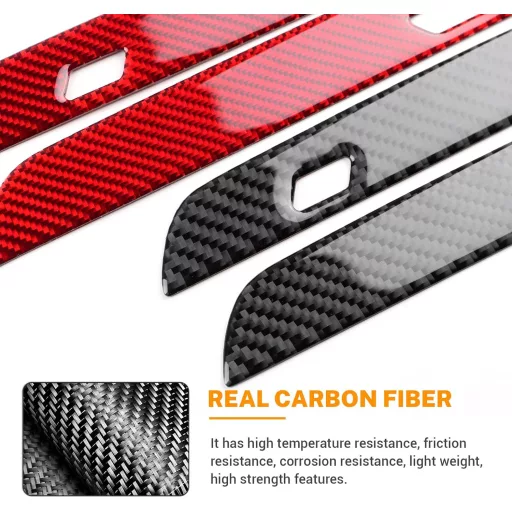 Kryt kľučky dverí KUNGKIC pre MINI Cooper E SE JO1, dekoratívne uhlíkové vlákno, čierny