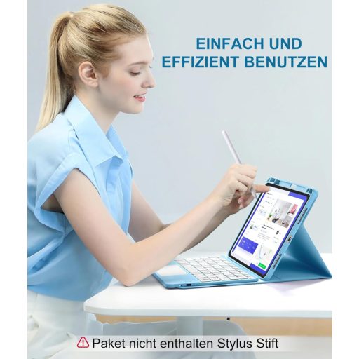 Vobafe iPad Air 11" és 10.9" Billentyűzetes Tok 7 Színű Világítással és Trackpad-dal