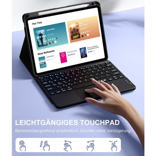 Vobafe iPad Air 11" futrola s tipkovnicom 7 boja pozadinsko osvjetljenje Trackpad držač za olovku