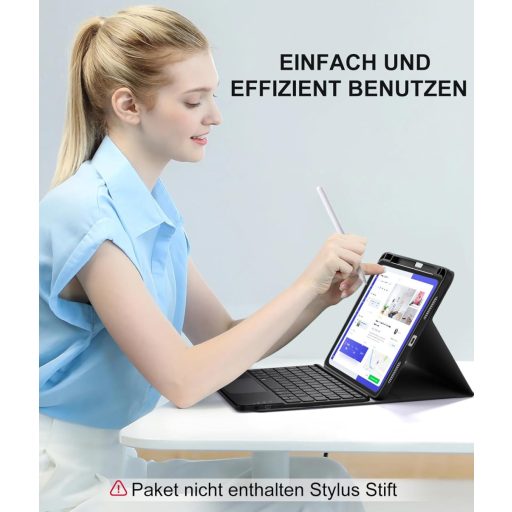 Vobafe iPad Air 11" Billentyűzetes Tok 7 Szín Háttérvilágítás Trackpad Tolltartó