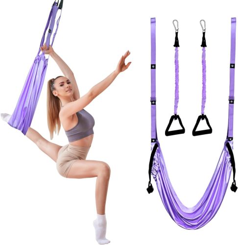Leagăn de Yoga și Curea de Întindere Herefun - Bandă Multifuncțională de Antrenament pentru Yoga, Balet, Pilates - Dispozitiv de Ajutor pentru Întinderea Taliei și a Picioarelor, pentru Flexibilitate