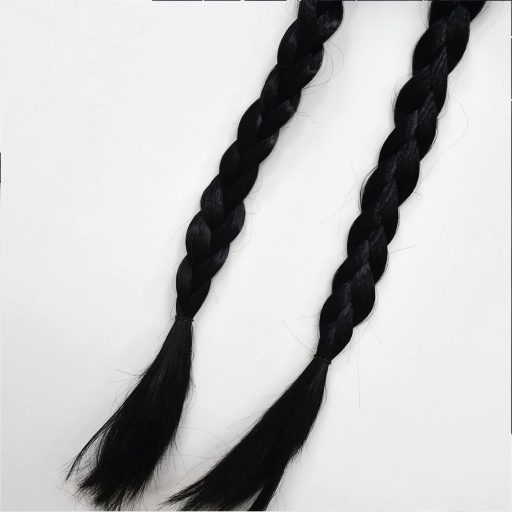 Sunshine smile čierna pletená parochňa Wednesday Addams pre dámy na cosplay kostým